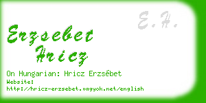 erzsebet hricz business card
